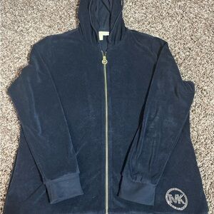 Michael Kors Black Hoodie with Gold Embellishments